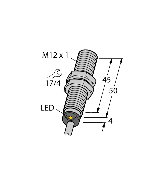 Индуктивный датчик BI2-M12-AD6X 7M