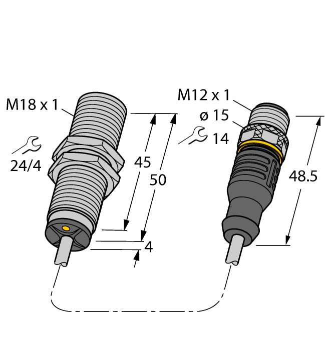Индуктивный датчик приближения BI7-M18-AD6X-0.3-RS4.23