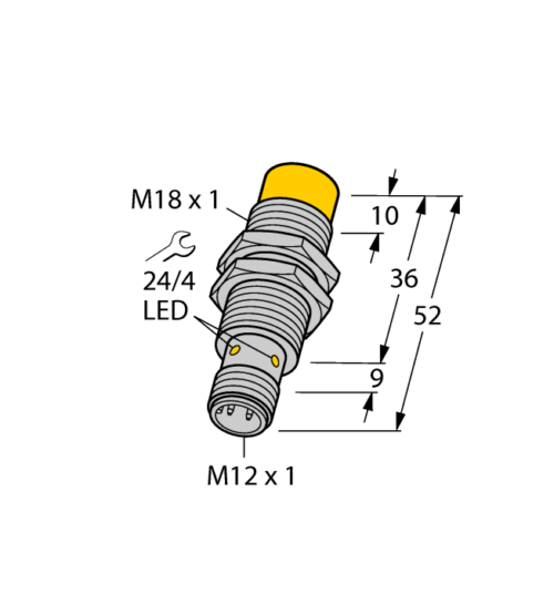 Индуктивный датчик приближения NI7-M18-IOLU69X2-H1141