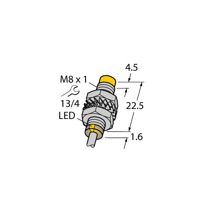Индуктивный датчик приближения NI5-M08K-AP6X